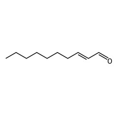 chemical structure of 2-Decenal (C10H18O)