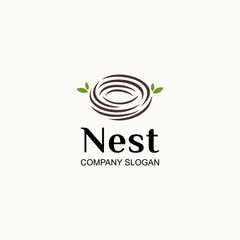 Bird's nest logo - vector illustration, bird's nest logo design emblem. Suitable for your design need, logo, illustration, animation, etc.
