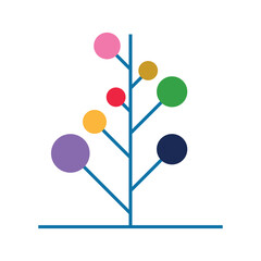 tree diagram decision tree icon. vector illustration isolated on white background.