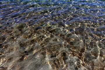 Coast of the Mediterranean Sea in the north of the State of Israel.