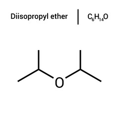 chemical structure of Diisopropyl ether (C6H14O)