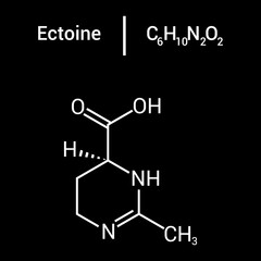 chemical structure of Ectoine (C6H10N2O2)