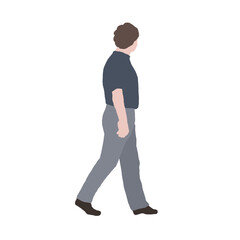 Illustration of a walking man