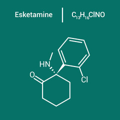 chemical structure of Esketamine (C13H16ClNO)