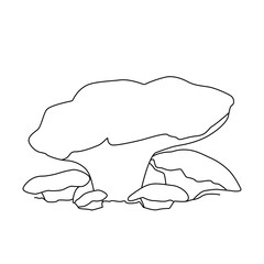Mushroom illustration sketch. Mushrooms tattoo detailed in line art style. Black and white clip art.