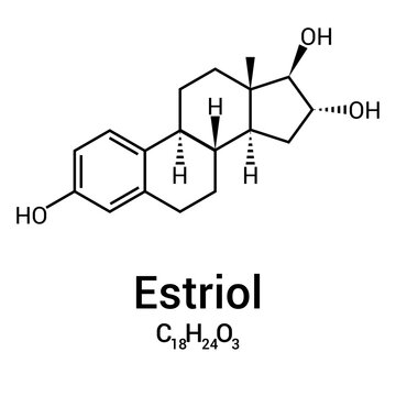 chemical structure of Estriol (C18H24O3)
