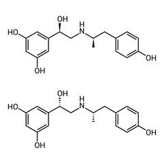 chemical structure of Fenoterol (C17H21NO4)