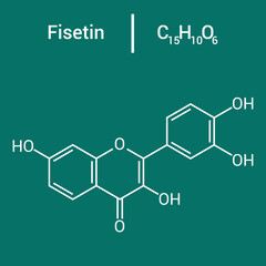 chemical structure of Fisetin (C15H10O6)