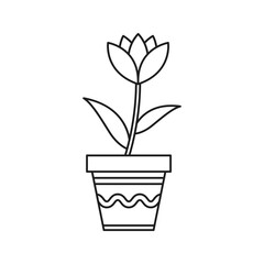 Flower isolated on white background. Vector illustration