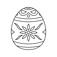 Easter egg isolated on white background. Vector illustration