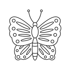 Butterfly isolated on white background. Vector illustration