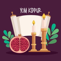 yom kippur lettering card