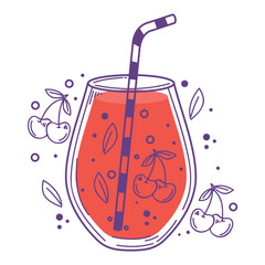 cherries detox drink icon