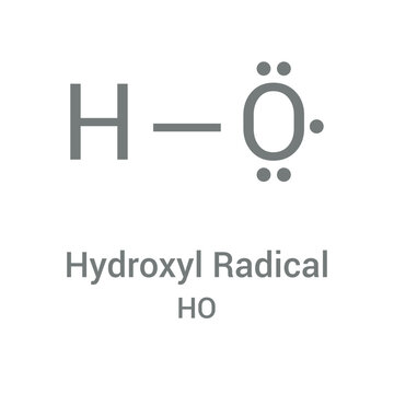 chemical structure of Hydroxyl radical (HO)