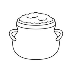 Cauldron isolated on white background. Vector illustration