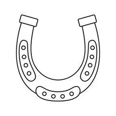 Horseshoe isolated on white background. Vector illustration