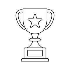 Trophy isolated on white background. Vector illustration