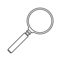 Magnifying glass isolated on white background. Vector illustration