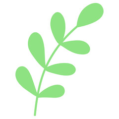 Green foliage Illustration. Hand-drawn illustration. Leaves