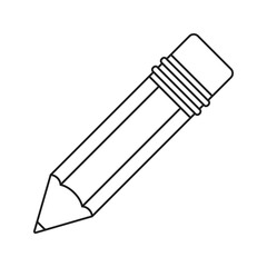 Pencil badge isolated on white background. Vector illustration