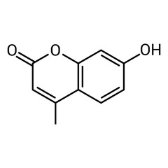 Fototapeta premium chemical structure of Hymecromone (C10H8O3)