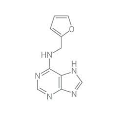 chemical structure of kinetin (C10H9N5O)