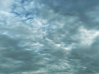 The rain clouds that were formed causing a thunderstorm