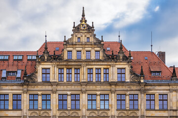 Fototapeta premium Blick auf das Neue Ratshaus in der Stadt Görlitz