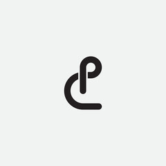 Initial letter CP monogram logo template.