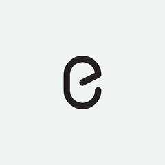 Initial letter E monogram logo template.
