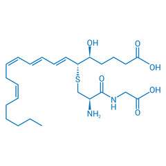 chemical structure of leukotriene d4 (C25H40N2O6S)