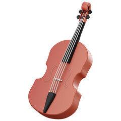 3d render icon violin