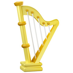 3d render icon harp