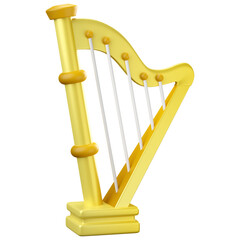 3d render icon harp