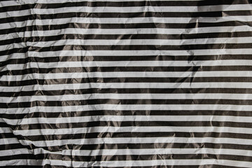 Black And White Crumpled Striped Paper Background