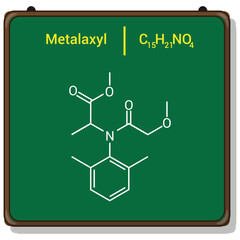 chemical structure of Metalaxyl (C15H21NO4)