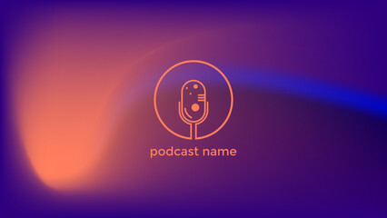 PODCAST ABSTRACT COLORFUL GRADIENT DESIGN BACKGROUND VECTOR. GOOD FOR COVER DESIGN, BANNER, WEB,SOCIAL MEDIA
