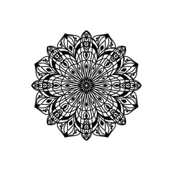 Mandalas for colorears. Decorative round ornament. Unusual flower shape. Oriental vector, Anti-stress therapy pattern. Weave design elements. Yoga logo Vector.