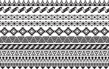 black and white Tribal Seamless  Geometric Pattern Texture Vector Ethnic Traditional Ornament design for textile fabric carpet wallpaper curtain pattern