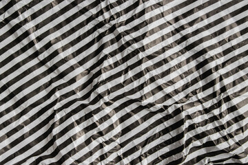 Black And White Crumpled Striped Paper Background