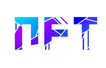 NFT HD  in Purple , Blue, and Teal white