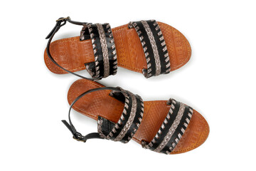 top view of women's sandals