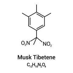 chemical structure of musk tibetene (C13H18N2O4)