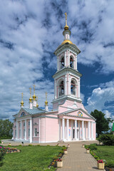 Fototapeta na wymiar Church of the Ascension of the Lord in Kimry, Tver Oblast, Russia. The church was built in 1813-1829.