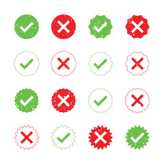 tick cross stamp icon verified icons rejected icon