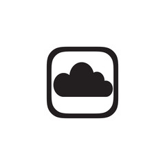 Trendy cloud app icon in flat style isolated on white background. 
Icon for the presentation, brochure, catalog, poster, book, magazines and apps.
Vector illustration, EPS10.