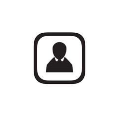 Trendy men human app icon in flat style isolated on white background. 
Icon for the presentation, brochure, catalog, poster, book, magazines and apps.
Vector illustration, EPS10.