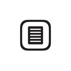 Trendy page list app icon in flat style isolated on white background. 
Icon for the presentation, brochure, catalog, poster, book, magazines and apps.
Vector illustration, EPS10.