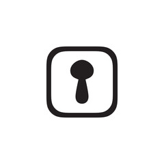 Trendy lock spoon app icon in flat style isolated on white background. 
Icon for the presentation, brochure, catalog, poster, book, magazines and apps.
Vector illustration, EPS10.