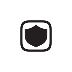Trendy shield app icon in flat style isolated on white background. 
Icon for the presentation, brochure, catalog, poster, book, magazines and apps.
Vector illustration, EPS10.